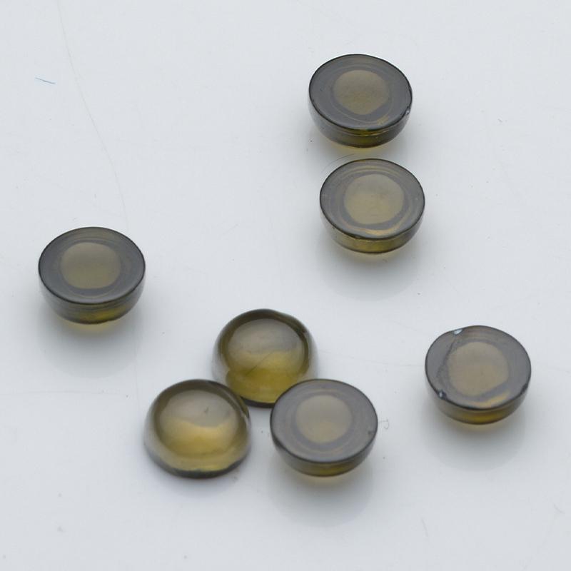 Изображение товара: Размер 4,0 ~ 12 мм круглый кабошон Оливкового Зеленого Цвета CZ Камень синтетический кубический цирконий кубический циркон камень