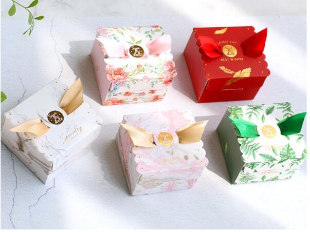 Изображение товара: Разноцветная коробка для конфет в виде ангела, свадебная подарочная коробка, красивая бумага, сумки для свадебного украшения, вечерние принадлежности для детского праздника