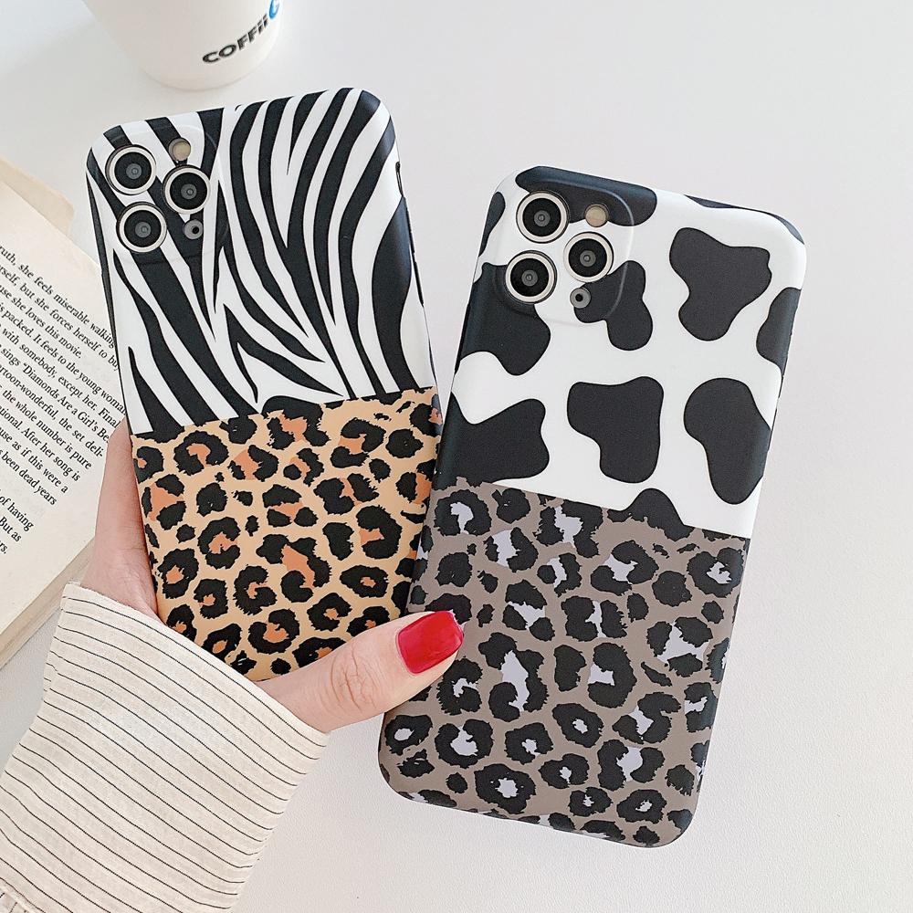Изображение товара: Чехол для телефона в стиле ретро с леопардовым принтом для iPhone 11 Pro X XR XS Max 7 8 Plus SE2 милый чехол с рисунком зебры в полоску жирафа