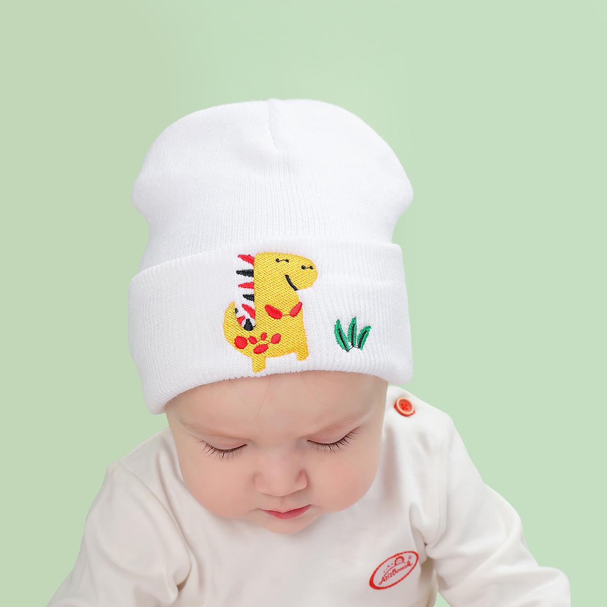 Изображение товара: 5 шт., детские вязаные шапки с вышивкой