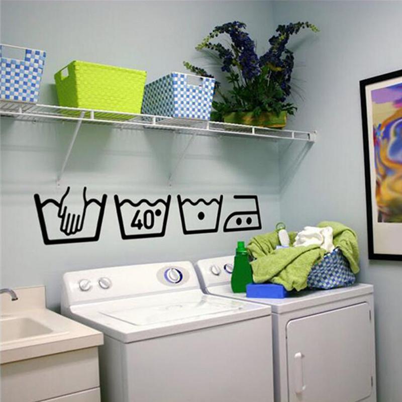 Изображение товара: Настенные Стикеры, креативная стирка в стиральной машине, съемная художественная виниловая роспись, домашний декор для комнаты, на стену, для прачечных