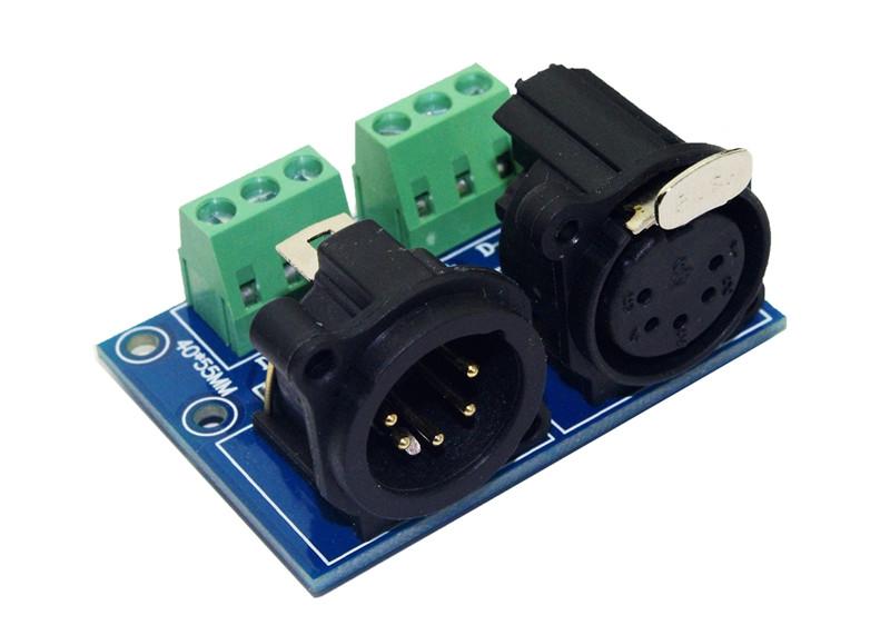 Изображение товара: XLR5-3P подключения к RGB светодиодный контроллер, декодер, диммер, драйвер, DMX512 XLR5-3P Реле Переключатель для светодиодный полосы