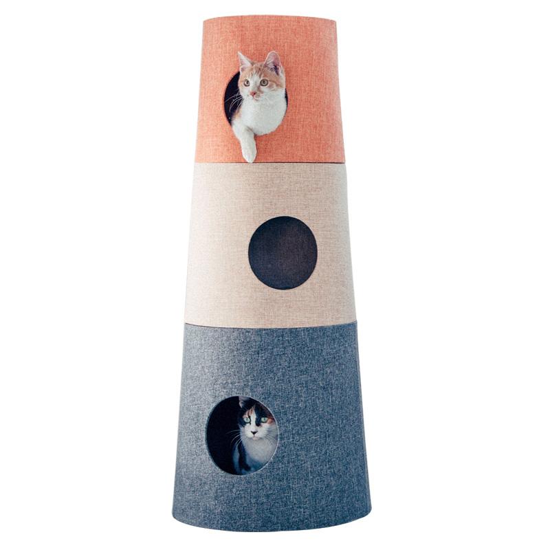 Изображение товара: Принадлежности для кошек, рама для скалолазания Tongtianzhu, многослойная игрушка для кошек, большая башня для кошек, гнездо для кошек, платформа для виллы