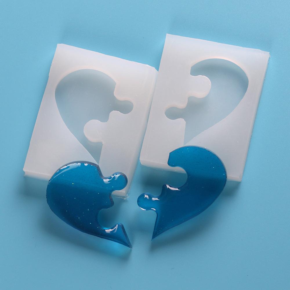 Изображение товара: Новинка 2020 г., силиконовая форма в форме сердца с кристаллами и эпоксидной смолой, форма для ушей, помадки, пластырь, форма для аромадиффузора