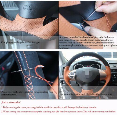 Изображение товара: Для Toyota Highlander /Camry 2007-2011 Топ кожаное рулевое колесо ручная вышивка крестом на Обёрточная Бумага Обложка