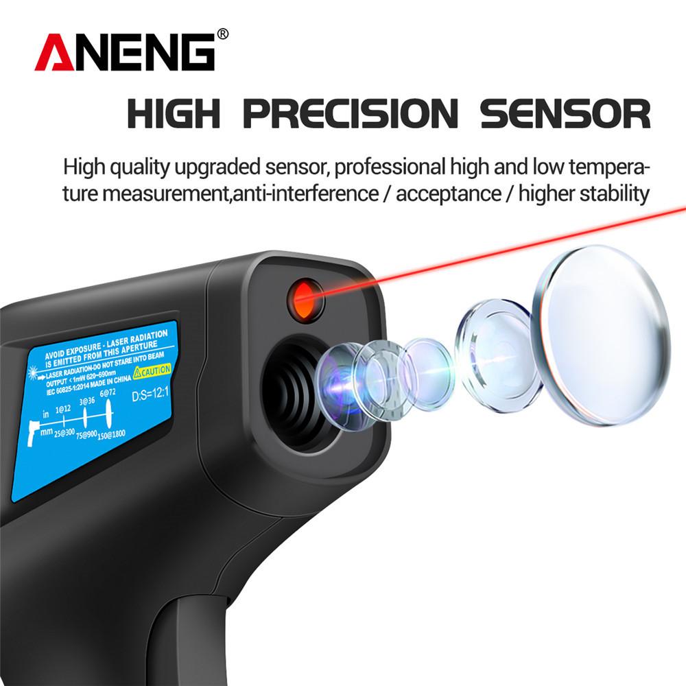 Изображение товара: Цифровой инфракрасный термометр ANENG TH01A/TH01B, лазерный ИК-датчик температуры, пистолет, бесконтактный термометр,-50 ~ 600C метр, пирометр
