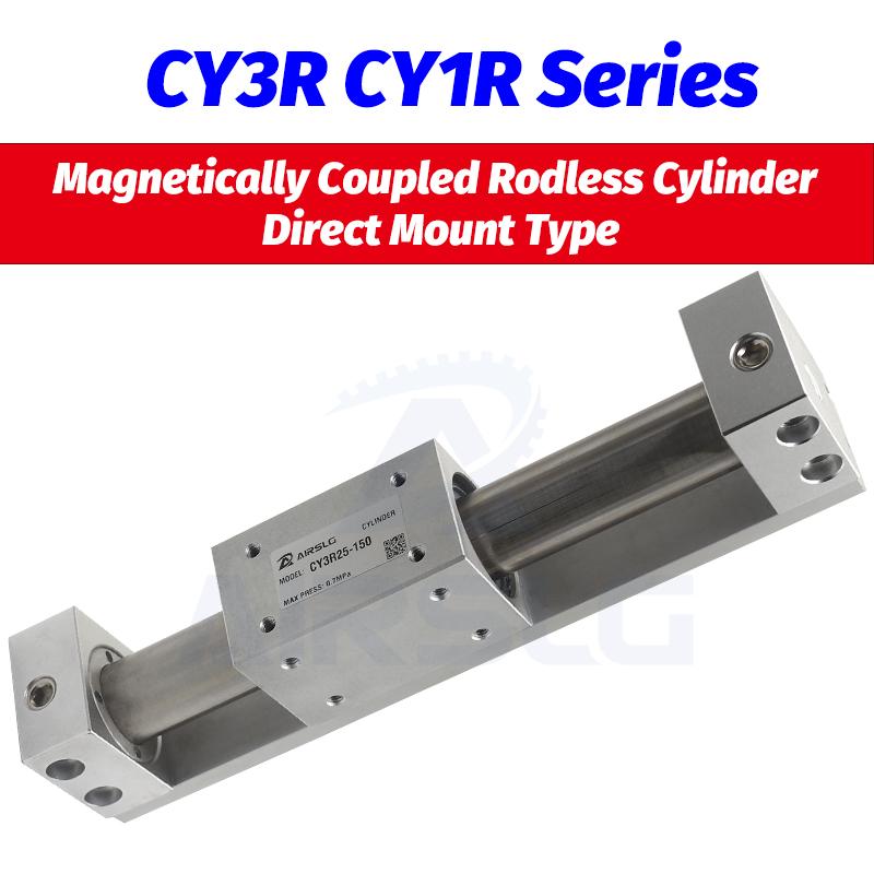 Изображение товара: SMC тип CY3R15 CY1R20 магнитно соединенный бескорпусный цилиндр прямого монтажа диаметр 15 20 мм Ход 100-500 мм встроенный Магнит