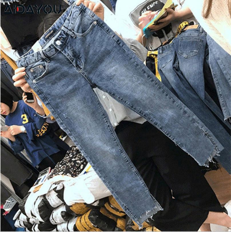 Изображение товара: Женские рваные джинсы, эластичные, свободного кроя, модель размера плюс 4XL ouc522
