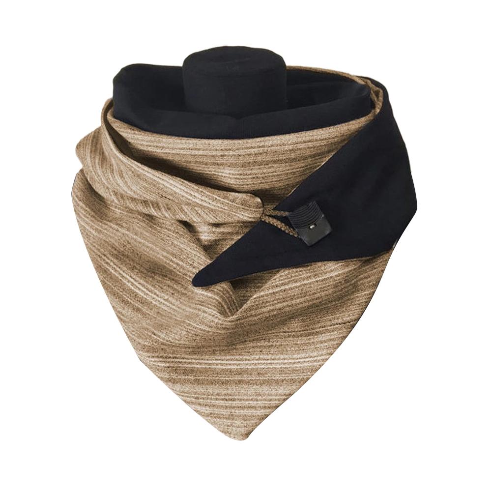 Изображение товара: Шерстяной шарф, вязаный, для велосипедной шеи, гетры, мягкие, модные, для женщин, Осень-зима, однотонный, на пуговицах, мягкий, плотный, теплый шарф, шаль