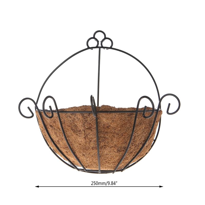 Изображение товара: Горшок Железный кокосовый DIY садовый подвесной горшок настенные корзины горшок полукруглый