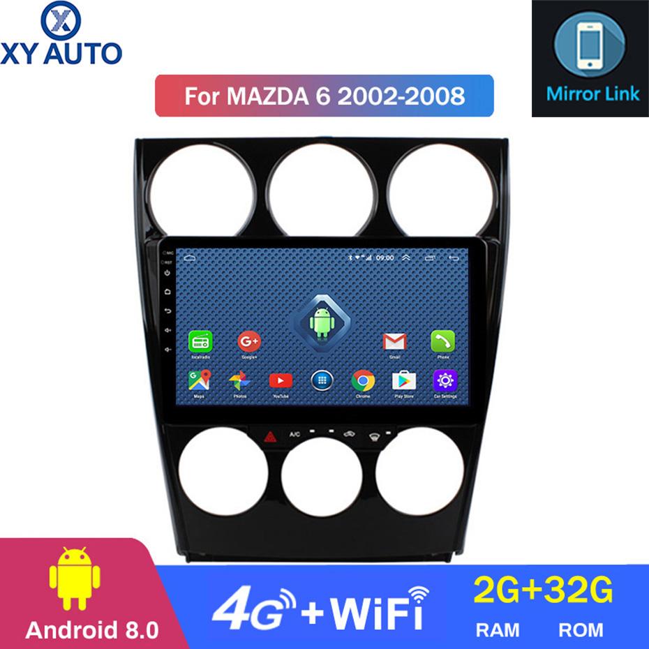 Изображение товара: Экран 9 дюймов 2.5D IPS HD 4G Lte All Netcom Android 8,0 2 Гб ОЗУ 32 Гб ПЗУ Navi с BlueTooth USB WIFI SWC для Mazda 6 2002-2008