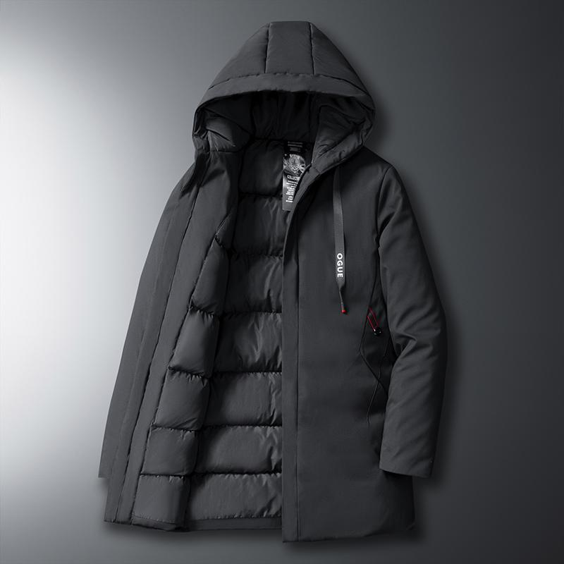 Изображение товара: Мужская Зимняя парка с большими карманами, однотонная Повседневная куртка с капюшоном, 2 цвета, утепленная и теплая верхняя одежда с капюшоном, Размер 7XL, 2022