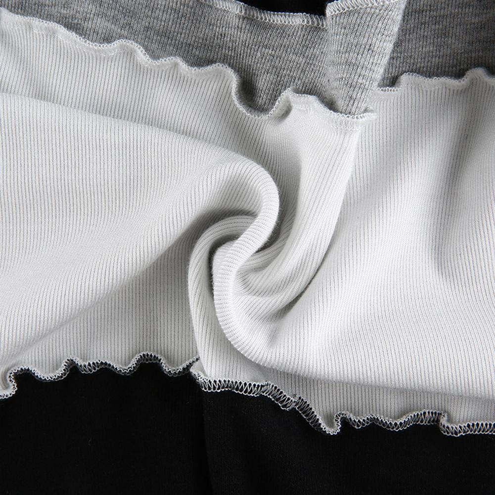 Изображение товара: Лоскутные обтягивающие готические футболки Y2K с длинным рукавом и рисунком зебры для девочек, осенняя укороченная футболка для женщин, модные топы с оборками