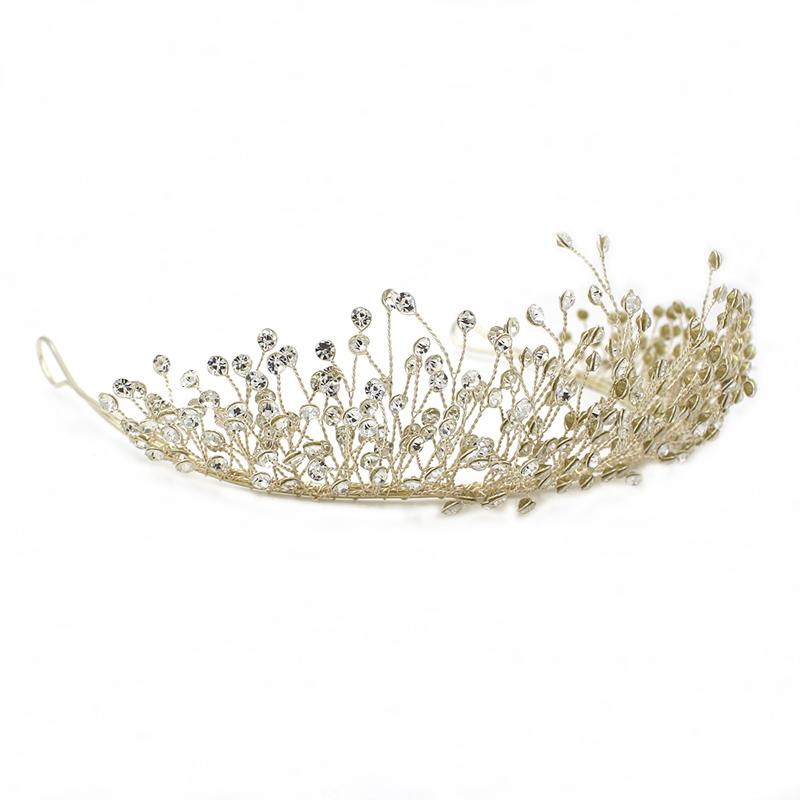 Изображение товара: O865 Тяжелая свадебная тиара принцессы корона s сказочные кристаллы мини Стразы свадебная тиара Корона для вечеринки