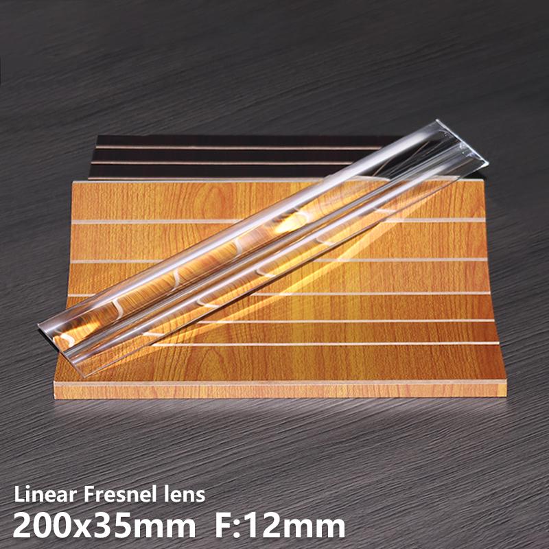 Изображение товара: Линейная линза Френеля 200x35 мм F12 мм, линейная фокусировка, полосатая лампа для УФ-отверждения, настенная лампа, точный осмотр, настраиваемый