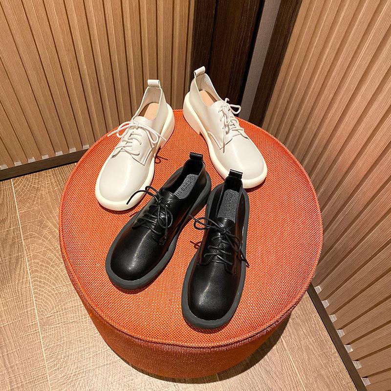 Изображение товара: Женские туфли-оксфорды из мягкой кожи, с круглым носком