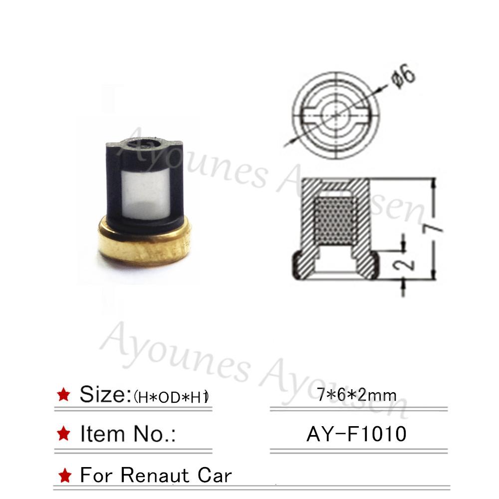 Изображение товара: Оптовая продажа, 20 шт., топливный инжектор хорошего качества, микро-фильтр 7*6*2 мм для Renault Megane, комплекты запчастей для инжектора (AY-F1010)