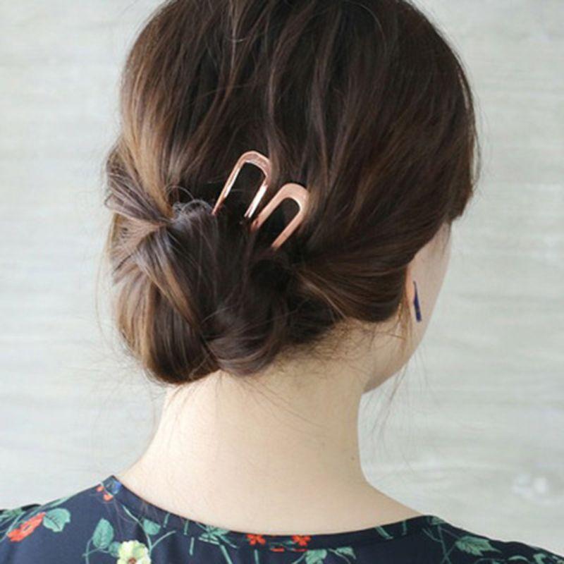 Изображение товара: Женская U-образная металлическая длинная вилка для волос, ажурная антикварная винтажная декоративная фотография, фотография, DIY-закладка