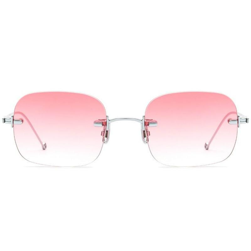Изображение товара: Модные трендовые Брендовые женские солнцезащитные очки без оправы квадратные уникальные дизайнерские солнцезащитные очки для мужчин для спорта на открытом воздухе
