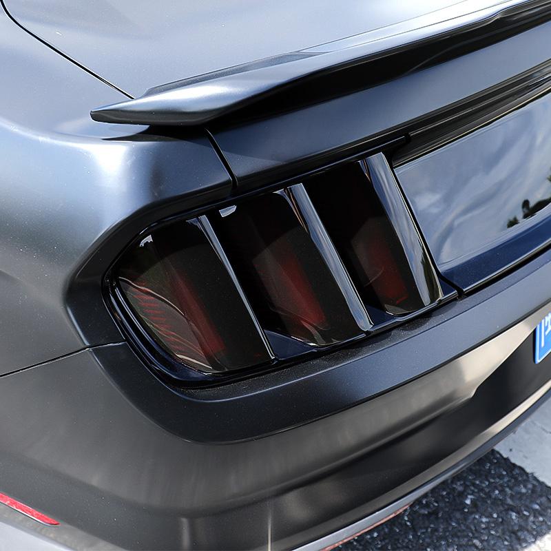 Изображение товара: Акриловая накладка на задний фонарь автомобиля, защитная наклейка, дымчатый черный, 6 шт., аксессуары для автомобиля Ford Mustang 2015 2016 2017