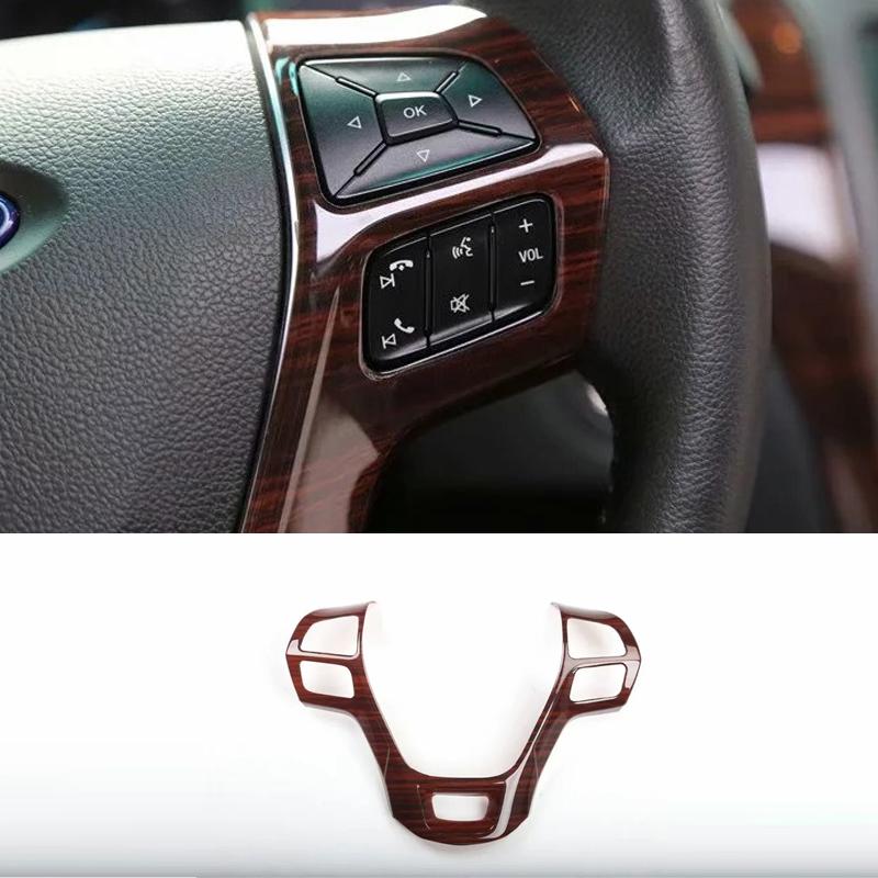 Изображение товара: Для Ford Explorer 2016-2018 1 шт. углеродное волокно ABS Автомобильный интерьер чехол на руль отделка молдинги автостайлинг