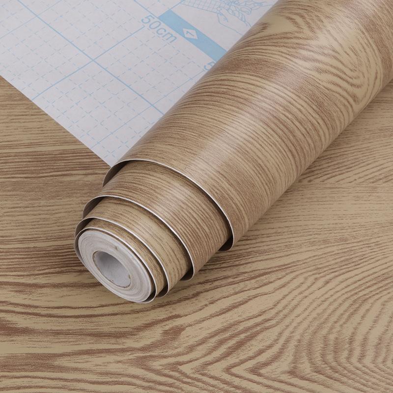 Изображение товара: Съемная настенная бумага из древесины ПВХ самоклеющаяся Наклейка на стену ремонтная контактная бумага для дверного шкафа для рабочего стола гостиной
