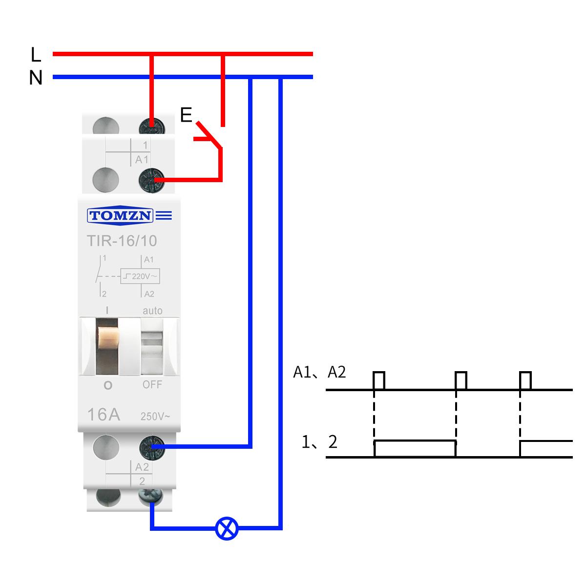 Изображение товара: Реле импульсное TOMZN бытовое электрическое, 16 А, 220 В переменного тока, В переменного тока