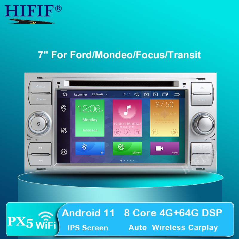 Изображение товара: Автомобильный DVD-плеер PX5, Android 10, 2 DIN, для Ford Mondeo S-max Focus, Galaxy Fiesta, форм Fusion Transit, GPS, стерео, DSP