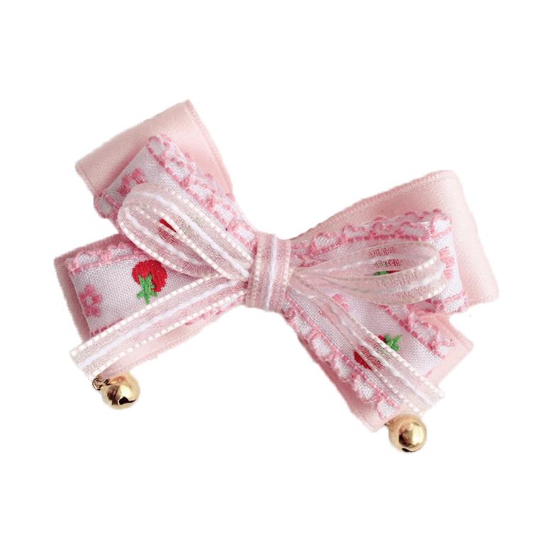 Изображение товара: Оригинальная заколка для волос в стиле сладкой Лолиты, розовая маленькая Клубничная Вафля, мягкая шпилька для волос в стиле 
