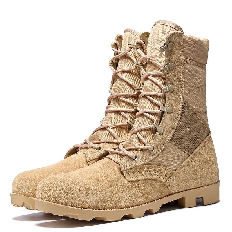 Изображение товара: Мужские тактические ботинки, кожаные ботинки в стиле милитари, для альпинизма, работы