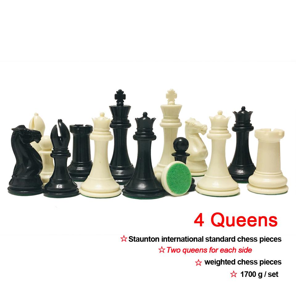 Изображение товара: Шахматный набор 4 королевы, высота 108 мм, стандартные шахматы Staunton, утяжеленная Международная шахматная игра для матча клуба IA12