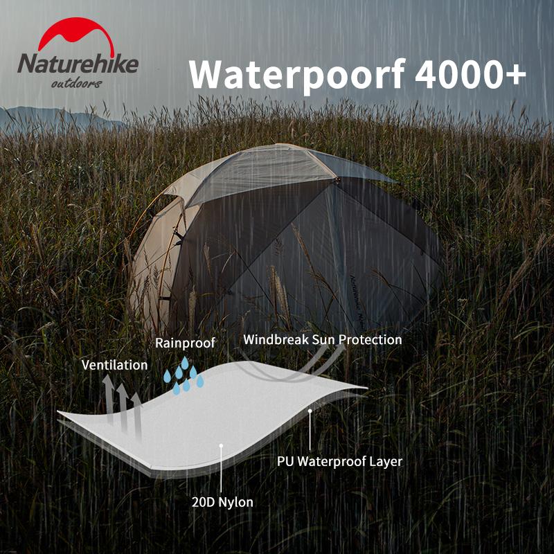 Изображение товара: Naturehike Туманность 20D 2 человека Кемпинг палатка портативный водонепроницаемый открытый Туристическое оборудование Сверхлегкий тент с верхним окном