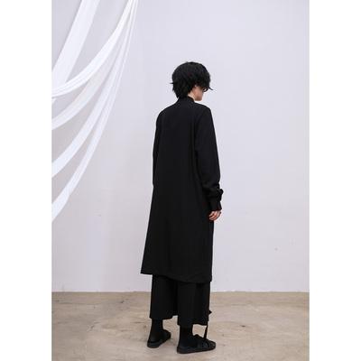 Изображение товара: Autumn and winter new style home-made minority design dark department asymmetrical long shirt jacket