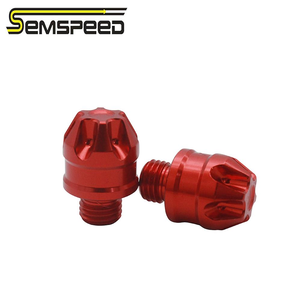 Изображение товара: SEMSPEED Универсальный M10x1.25mm мотоцикла с ЧПУ заднего вида зеркальный винт крышка болты гайка разъем для Honda X-ADV 750 2017-2019 2020