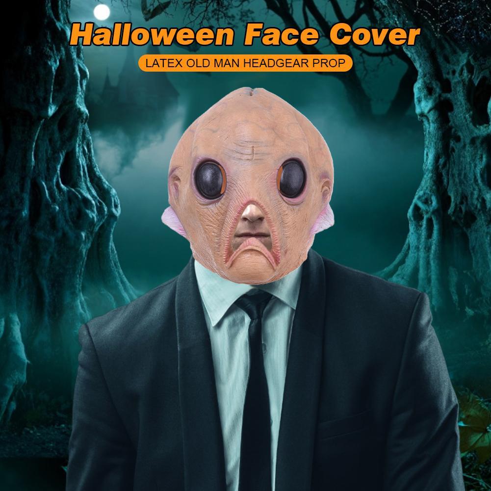 Изображение товара: Маскарадный костюм латексная страшная маска с изображением Инопланетянина на Хэллоуин, триллер, украшение для Хэллоуина, праздничное украшения для косплея