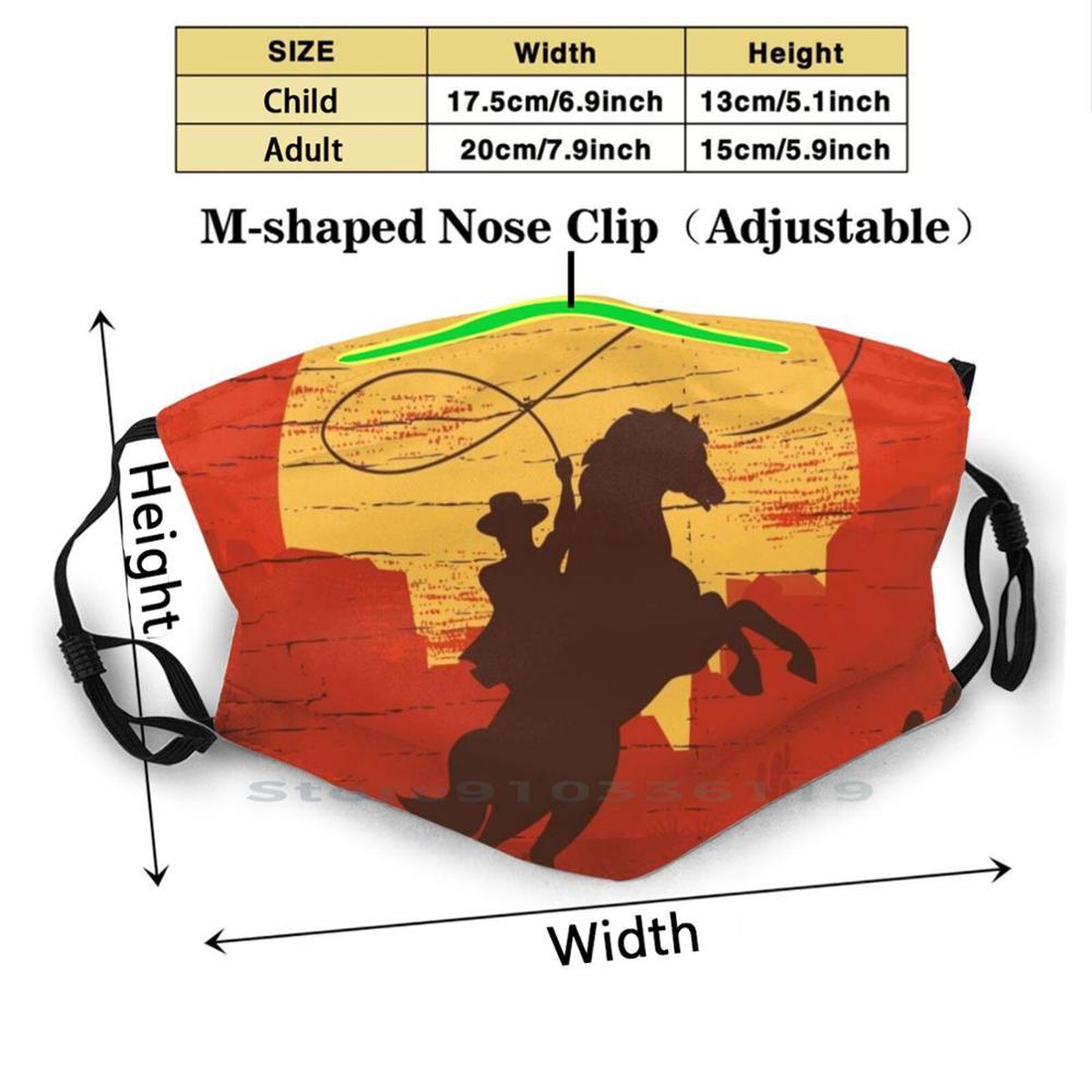 Изображение товара: Пылезащитный фильтр Rdr2 для детей, ковбойский дизайн ковбоев Дикого Запада, для катания на велосипеде, смываемая маска для лица