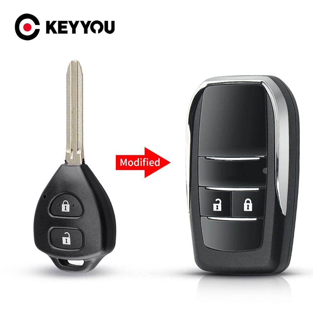 Изображение товара: KEYYOU 10x For Toyota Reiz Camry Rav4 Yaris Corolla 4Runner Avlon Modified Flip Key Case 2/3/4 Buttons Car Remote Key Shell