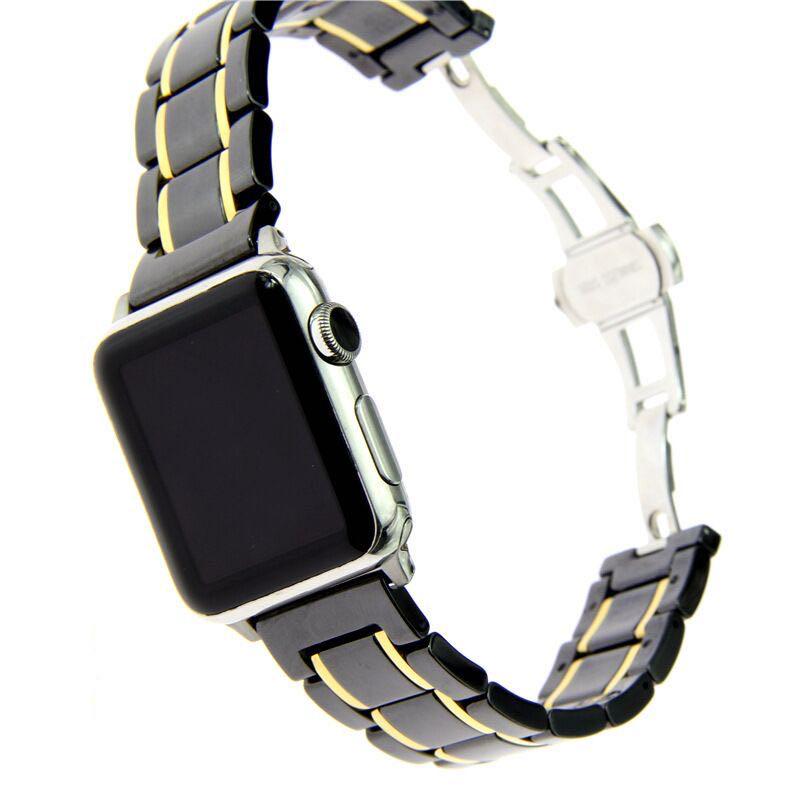 Изображение товара: Ремешок для Apple watch, керамический браслет 6 se 4 544 мм 40 мм Iwatch 3 2 138 мм 42 мм, браслет из керамики и нержавеющей стали