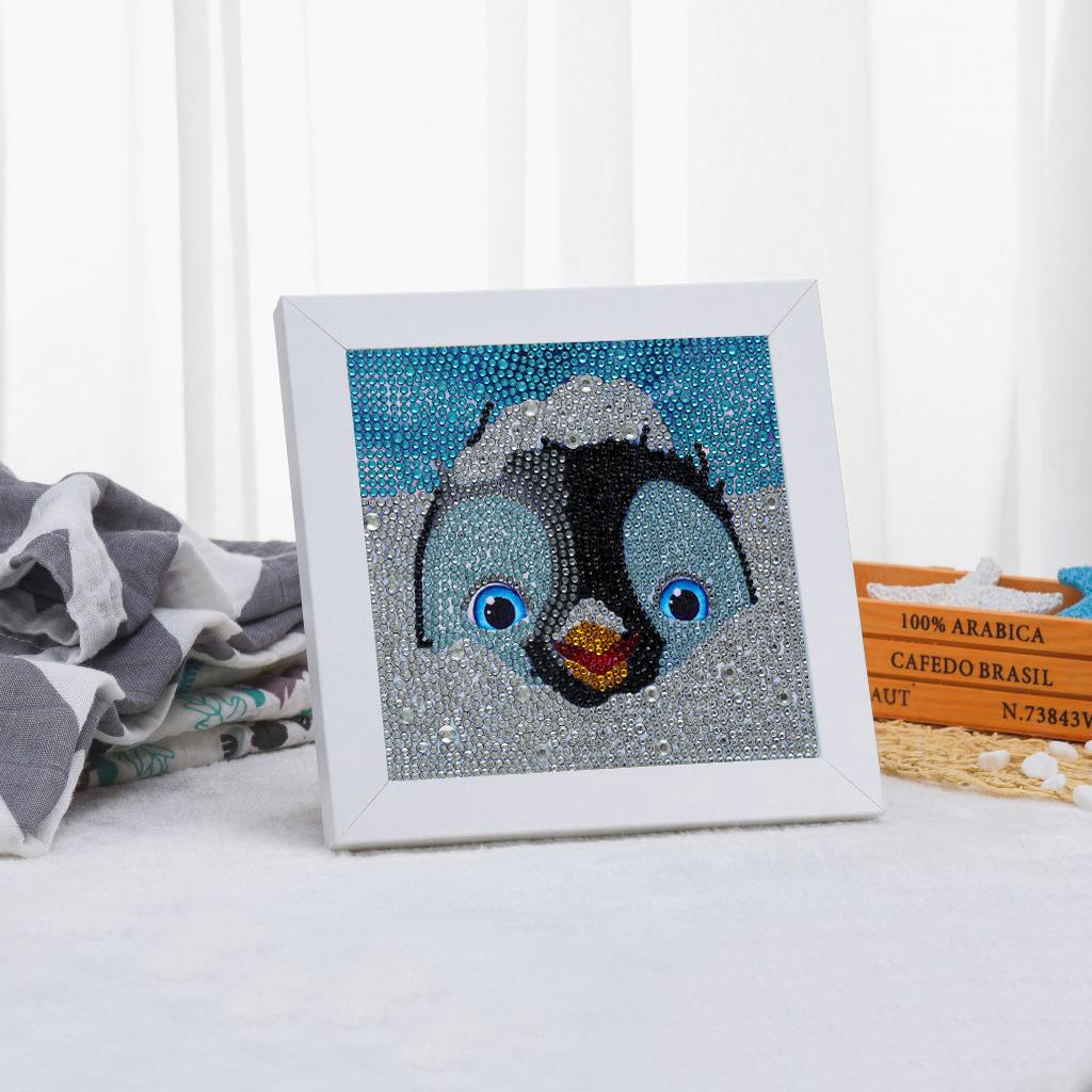 Изображение товара: Алмазная живопись с милым пингвином, алмазная 5D Вышивка особой формы, сделай сам, ручная работа, стразы, искусство, украшения для дома
