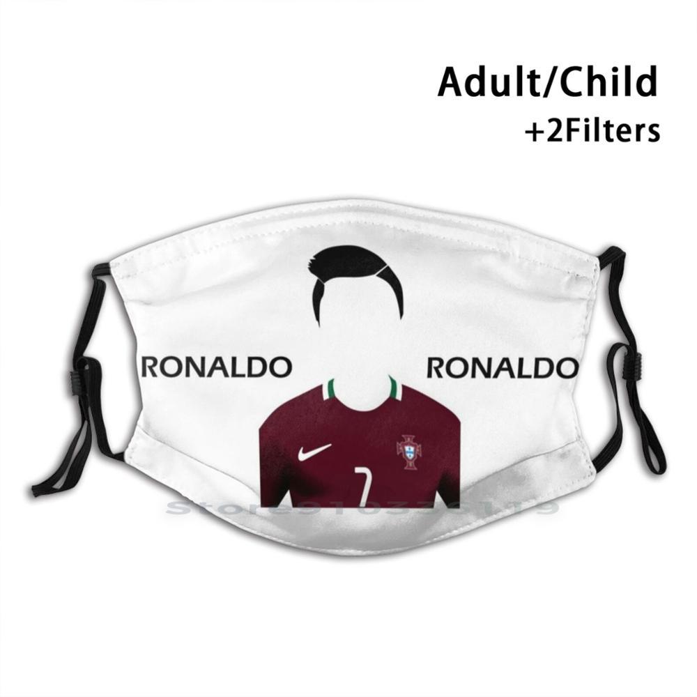 Изображение товара: Абстрактный чехлы с изображением Роналдо и дизайн анти-Пылевой фильтр смываемая маска для лица для Футбол евро нападающий цель оценка бомбардиром звезда