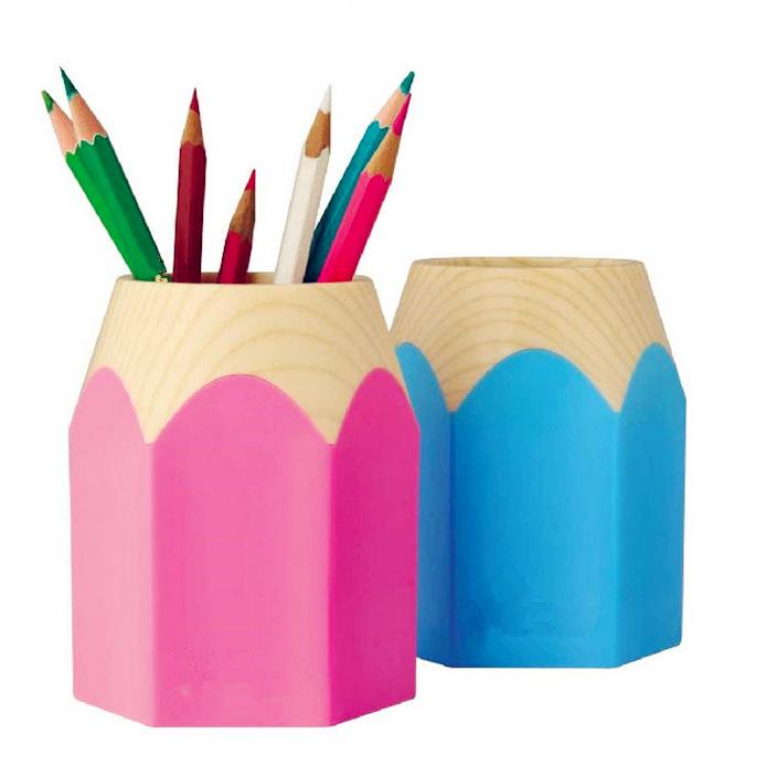 Изображение товара: 1 шт. мини офисный держатель для карандашей, Студенческая ваза для хранения ручек, канцелярские принадлежности, Подарочная коробка для косметических кистей