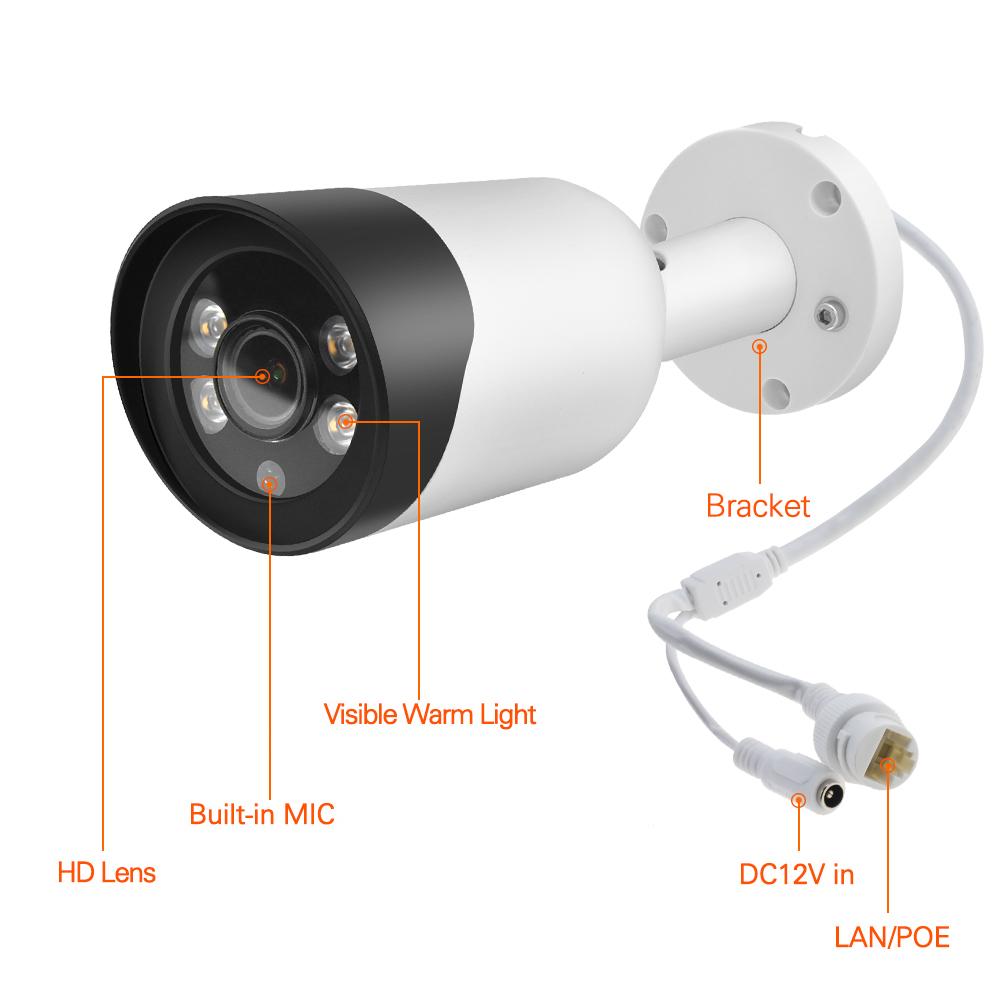 Изображение товара: Камера видеонаблюдения Hikvision, 8 Мп, цилиндрическая, POE, наружная, 5 МП, HD, H.265, Plug & play