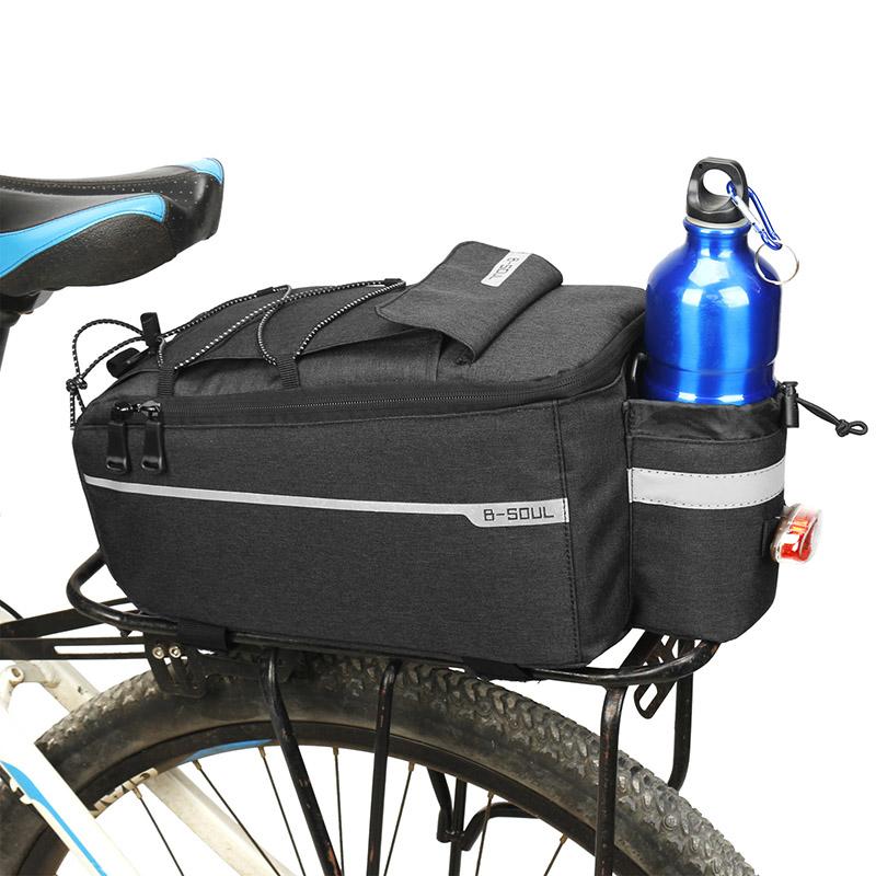 Изображение товара: Сумки для велосипедного багажника, задние стойки для хранения багажа, сумка для езды на велосипеде, отражающая MTB велосипедная сумка через плечо
