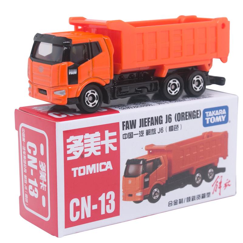 Изображение товара: Takara Tomy Tomica литой автомобиль модель Faw Jiefang J6 ORENGE игрушечный мини-грузовик для мальчиков CN-13