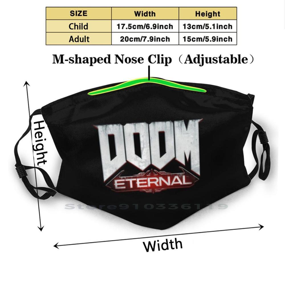 Изображение товара: Лучшая покупка, многоразовая маска для рта с фильтром Pm2.5 с вечным принтом Doom, детская маска для рта, вечная вещь Doom, вечная вещь Doom