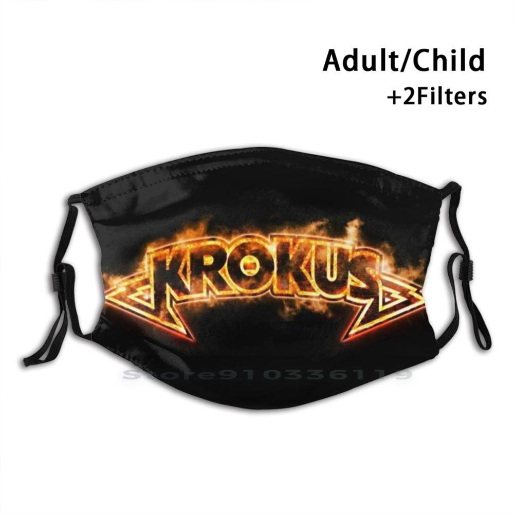 Изображение товара: Моющаяся смешная маска для лица Tour Krokus Band Singer Music, для взрослых и детей, с фильтром, Tour Krokus Band Singer Music
