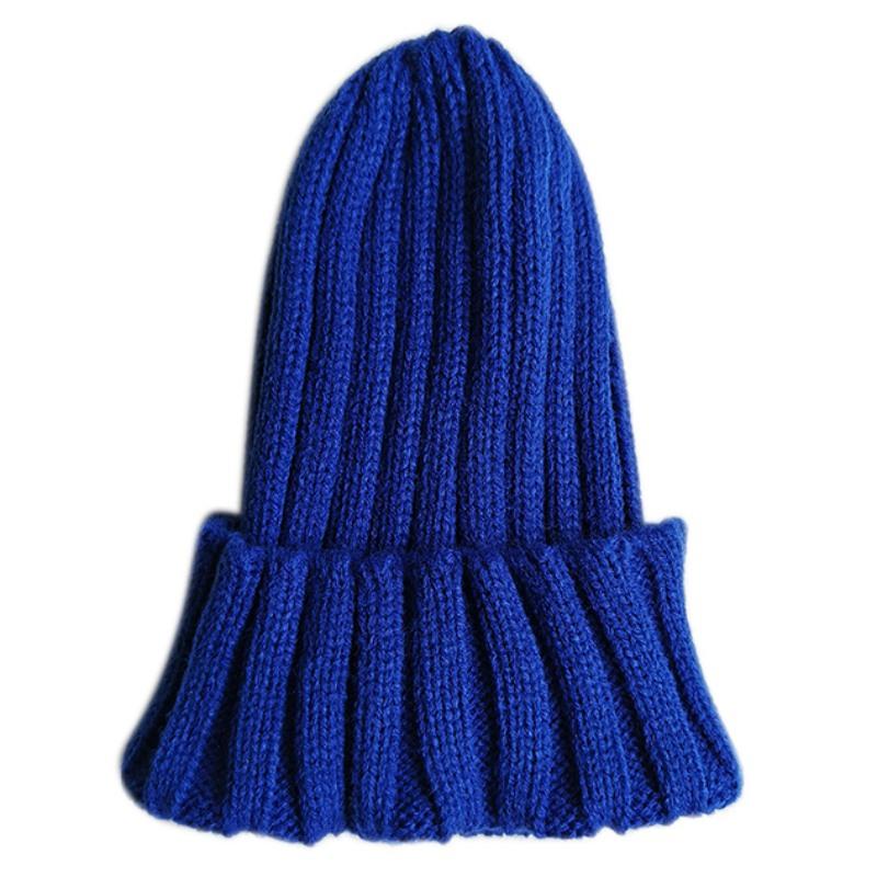 Изображение товара: Зимняя детская карамельного цвета теплый вязаный головной убор шапочка для маленьких мальчиков и девочек