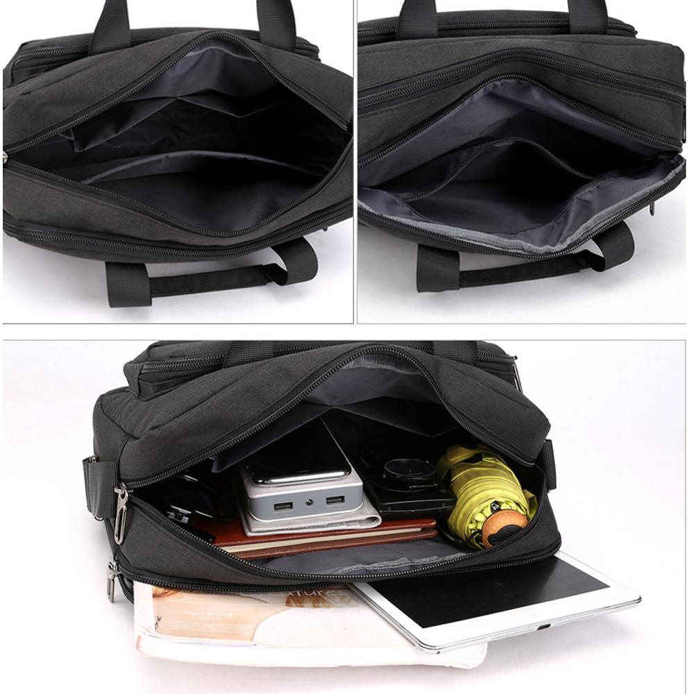 Изображение товара: Мужской деловой портфель, сумка-мессенджер, модная Ретро сумка через плечо, нейлоновая водонепроницаемая сумка через плечо, черная рабочая сумка XA756ZC