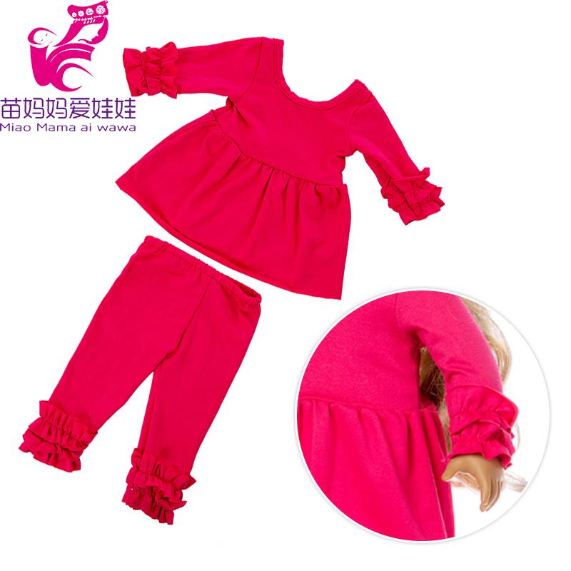 Изображение товара: Кукла красная одежда комплект для 43 см Одежда для новорожденных кукол 18 дюймов og Одежда для кукол Девочки Рождественский подарок для девочки