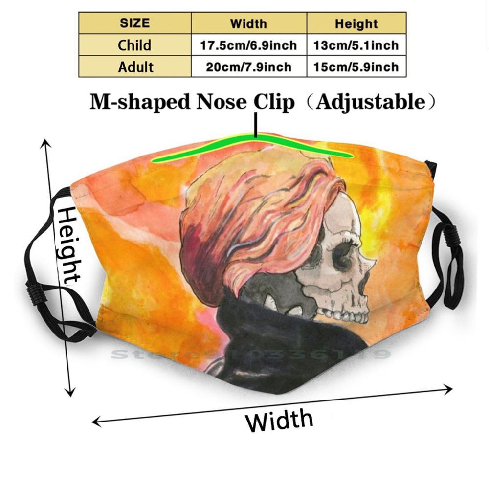 Изображение товара: Многоразовая маска для рта David Lowie с фильтром Pm2.5, детская Акварельная маска David Bowie с низким уровнем музыки, Starman Ziggy